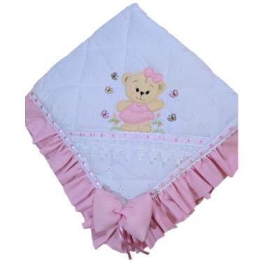 Imagem de Manta luxo para bebê /menina forrada - Brilho baby 