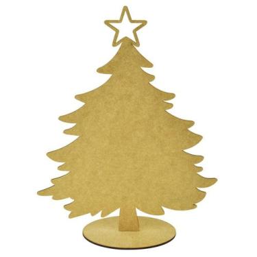 Imagem de Árvore de Natal Lisa com Base 40x30 Mdf Madeira - ATACADÃO DO ARTESANA
