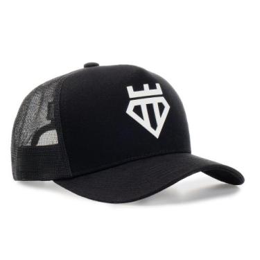Imagem de Boné Trucker Preto Com Branco Diamond Original Qualidade - MVCK