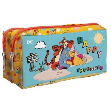 Imagem de Estojo Duplo Escolar em Tecido Ursinho Pooh 5163 - Dac