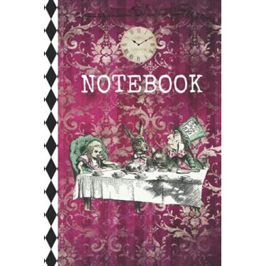 Imagem de Notebook: 6"x9", 120 lined pages – The Tea Party, Alice in Wonderland inspired design