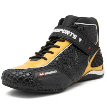 Imagem de 315AT Tenis Performance de couro, p/motociclista, Kart, e automobilismo 315 (Amarelo, BR, Adulto, Numérico, 37)