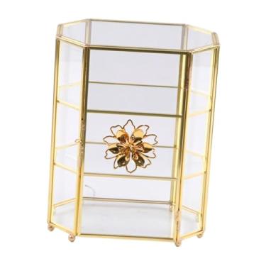 Imagem de UGPLM Penteadeira de Caixa de Armazenamento de Joias de Vidro para Colares de Perfume de Brinquedos de Figura