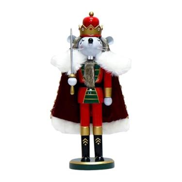 Imagem de Vaveren Quebra-nozes de madeira de Natal Boneco de quebra-nozes de madeira Enfeite de Natal Decoração de Natal para Prateleira de Presentes de Natal ação de