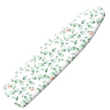 Imagem de Capa e almofada de tábua de passar a ferro extragrossos, capa de tábua de passar 15 x 54, resiste a queimaduras e manchas, bordas elásticas, verde sálvia primavera verão eucalipto