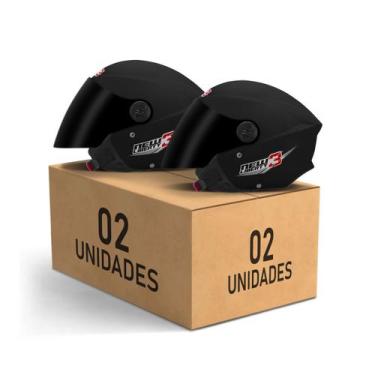 Imagem de Kit 2 Capacetes New Liberty 3 Aberto Viseira Fumê Pro Tork Masculino F