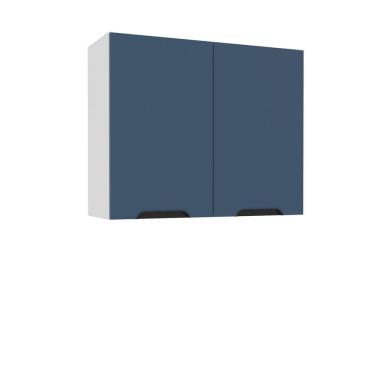 Imagem de Armário Aéreo 2 Portas 66 X 80 X 30,5 Cm Branco/Azul