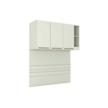 Imagem de Módulo De Quarto Solteiro Armário Ponte Aéreo Mc12 Seletto C- 2 Portas E 2 Nichos Areia - Henn