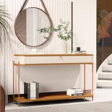 Imagem de Bancada Baton Rouge Off White Nature Bronze