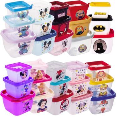 Imagem de Conjunto de Potinhos para Alimento com 3 Unidades Disney 140 270 470ml
