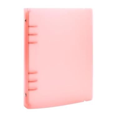 Imagem de A5 Capa para fichário de 6 anéis com fecho de botão de pressão, pastas soltas, protetor de arquivo de caderno de diário para páginas de planejador de 6 furos, refil de refil para scrapbook faça você