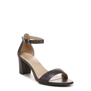 Imagem de Naturalizer Sandália feminina Vera com tira no tornozelo e salto bloco, Café, 8.5 Narrow