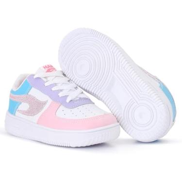 Imagem de Tenis Infantil Hart Star Masculino Feminino Calce Facil Tipo Leve (Multicolorido Pastel, BR, Criança de 9 a 12 anos, Numérico, 26)