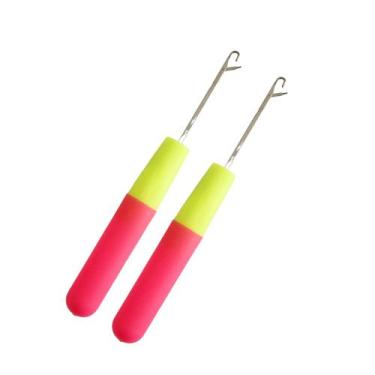 Imagem de Kit 2 Agulha Crochet Braids Mega Hair Com Trava Gancho - Weng