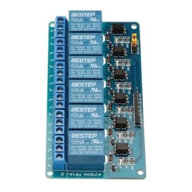 Imagem de Módulo de Relé 6 Canais 12V - A172 - Controle Remoto
