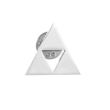 Imagem de The Legend of Zeldas Pingente Broche e Broche Triforce Triforce Botão Laço Emblema Presentes Masculinos, free size, Aço inoxidável, Pedra preciosa na