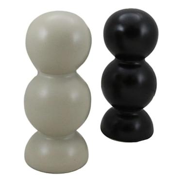 Imagem de Ebros Gift Frank Lloyd Wright Architecture Geometry East Meets West Imperial Hotel Oya Cabaré Pedras Preto e Branco Cerâmica Saleiro Pimenteiro Conjunto