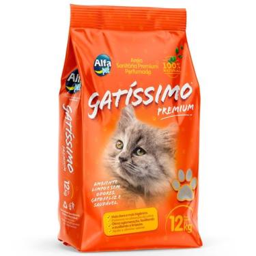 Imagem de Areia Sanitária Higiênica Gatissimo Premium 12Kg - ALFAPET