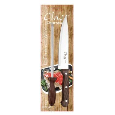 Imagem de Kit 02 pc churrasco inox wood - Class Home