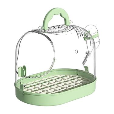 Imagem de Gaiola portátil transparente, gaiola para pássaros domésticos com bandeja|Gaiola transparente para viagem,Gaiola de papagaio respirável com fivela à prova de fuga para casa, escritórios, viagens, ca
