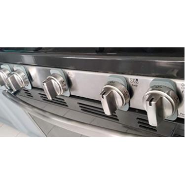 Imagem de 2025 Mom's Choice Winner - Puxador de fogão a gás - Capas de segurança para maçanetas de fogão de silicone cinza espesso para crianças, animais de estimação - Puxadores de tamanho universal à prova de