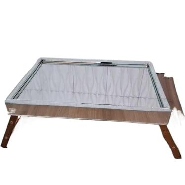 Imagem de Bandeja espelhada dobravel para tomar café da manha na cama