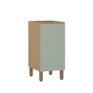 Imagem de Balcão de Cozinha 40cm 1 Porta sem Tampo Slim Luciane Móveis, Freijó/V