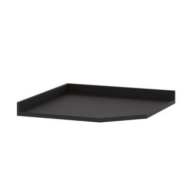 Imagem de Tampo para Balcão Canto Diagonal 74cm Classic Luciane Móveis, Preto TX
