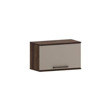 Imagem de Armário Aéreo 60cm 1 Porta Basculante Luna Luciane Móveis, Nogueira Do