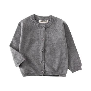 Imagem de Cardigan de Algodão Vermelho Infantil - Estilo Coreano para Meninos e 