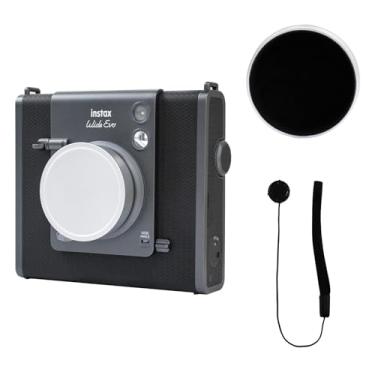 Imagem de HIYQIN Tampa de lente compatível com Fuji Instax Wide Evo, acessórios de lente para Fujifilm Instax Wide EVO capa de lente de alumínio anti-arranhões com corda antiperda - prata