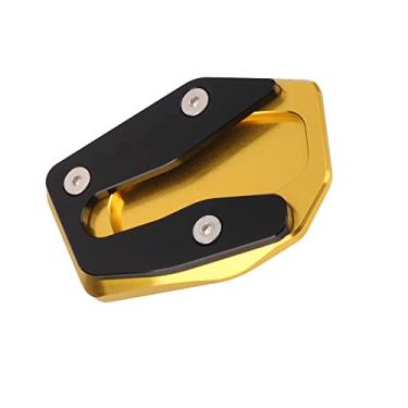 Imagem de Acc-Creativity Suporte de pé de motocicleta com ampliador lateral para placa de extensão compatível com YAMAHA R3 R25 MT-03 2021-2022 (dourado)