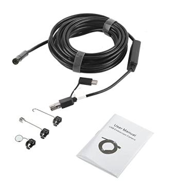 Imagem de Endoscópio USB Portátil Com Câmera à Prova D'água de 2MP Tubo Flexível Luzes LED Captura de Vídeo Fotográfico Com 8 LEDs IP67 para Computador Smartphone