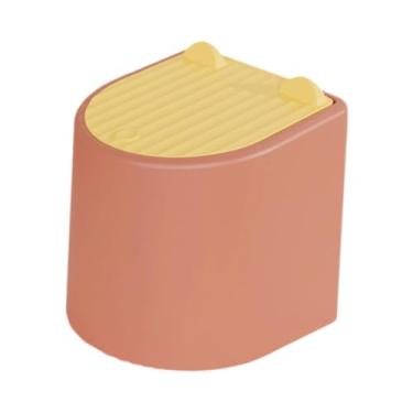 Imagem de Fenteer Lixeira para gatos Mini Lixeira Pequena Lixeira Pequena Lata de Lixo para Mesa de Centro Sala de Estar, Laranja Vermelho