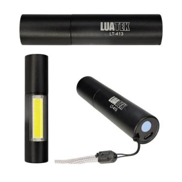 Imagem de Lanterna Led Zoom Foco Tática Recarregável Usb Potente - LuaTek