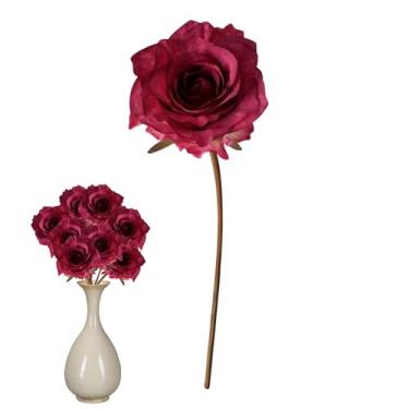 Imagem de Rosas Artificiais Para Interior,Flores de Seda Artificiais Resistentes Aos Raios UV Que Não Desbotam - Decoração Floral Longa Duração Para Jardim Casamentos Festas Mesas De Hotel