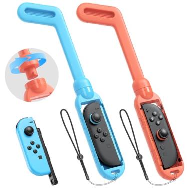 Imagem de KOVA Clube de golfe para Nintendo Switch 2 (2025), acessórios de jogos esportivos compatíveis com Mario Golf: Super Rush - Nintendo Switch, clube de golfe com cordão para Switch1/2 JoyCon [pacote com