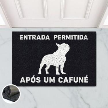 Imagem de Tapete Capacho Entrada Cafuné Bulldog 60x40 Cachorro Pet - Megatap