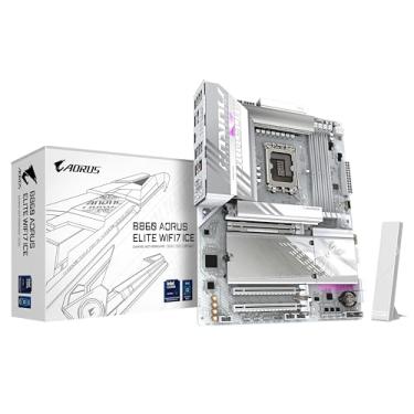 Imagem de Placa Mãe Gigabyte B860 AORUS ELITE ICE WIFI7 (LGA 1851/4xDDR5/USB4/HDMI/DP/M.2/USB 3.2)