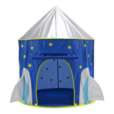 Imagem de Barraca Infantil Principe e Princesa Foguete Cabana Tenda - IMPORT, Az