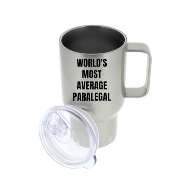 Imagem de Caneca de viagem paralegal - Caneca de café com copos isolados - Paralegal mais médio do mundo - Presentes paregais - Ideia de inovadora