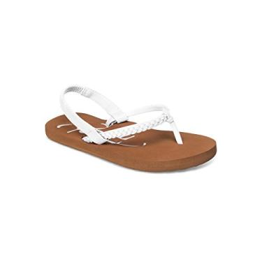 Imagem de Roxy TW Cabo Slingback Sandália (Bebê/Criança), Branco, 7 Toddler