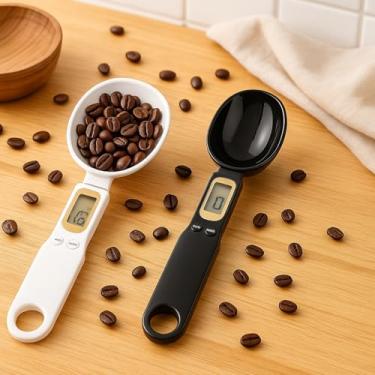 Imagem de Colher Medidora Digital com Balança, Tela LCD, Pesa até 500 g e Precisão 0,1g, Função Tara, Portátil, Ideal para Cozinha, Dieta, Café, Farinha, Suplementos, Ração, Dosagem Exata, Alta Precisão
