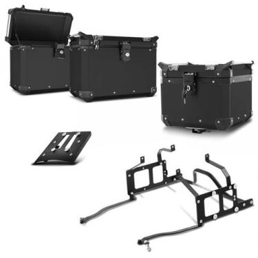 Imagem de Kit Completo de Baús Super Adventure Tiger 1200 2014 em Diante, Preto,