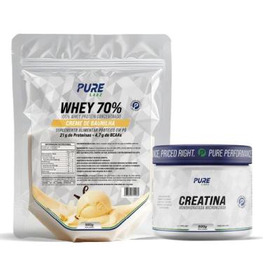 Imagem de Kit Whey Protein 70% Concentrado 900g + Creatina 500g Pure - Pure Athl