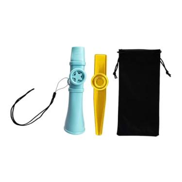 Imagem de Colaxi 2 peças Kazoo Gift com bolsa de armazenamento profissional exclusiva boca flautas para violino piano teclado ukulele guitarra, Azul