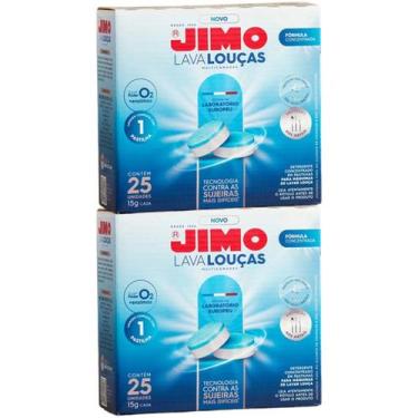 Imagem de Jimo Lava Louça Pastilha 25x15g Detergente 24 Horas 2un