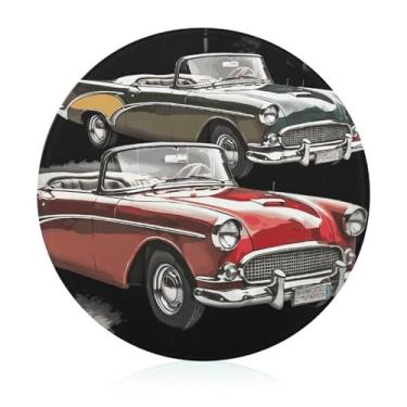 Imagem de Tábua de cortar para cozinha, antiderrapante, resistente ao calor, fácil de limpar, tábuas de corte antiquadas para carros clássicos - Presente de cozinha ideal para cozinheiros domésticos