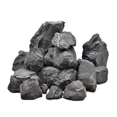 Imagem de Unocho Pedra de pedra de aquário pedra de ardósia natural rochas decoração de tanque de peixes para aquários paisagismo modelo decoração de aquário miniatura e aquário de jardim de fadas (9 kg-7.6-23