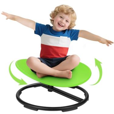 Imagem de Winnrok Cadeira giratória sensorial para crianças autistas, cadeira giratória giratória, coordenação corporal, autismo sentado e giratório, brinquedos sensoriais para crianças, produtos sensoriais